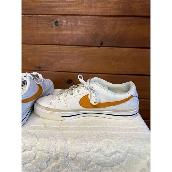 Nike Men\'s Court Legacy sneakers  White, Light Curry,  Black Sz 11 CU4150-109 main image 4